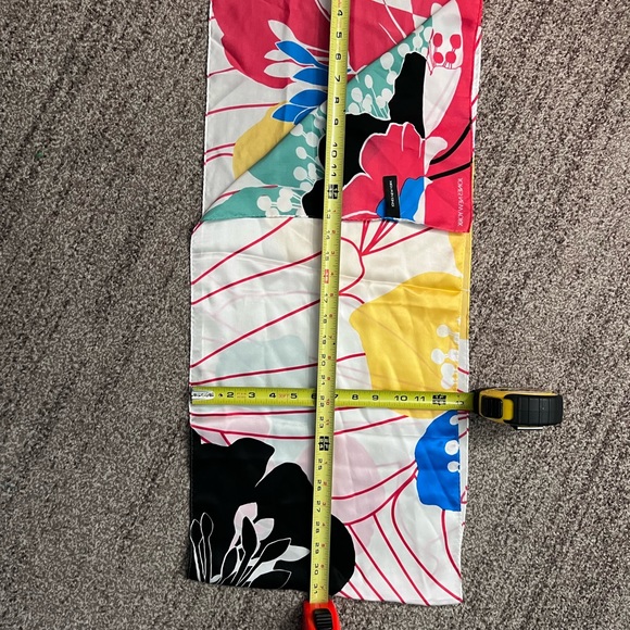 Scarf- Floral, colorful silk oblong scarf, Jones of New York, 62” x 13” - Picture 14 of 15